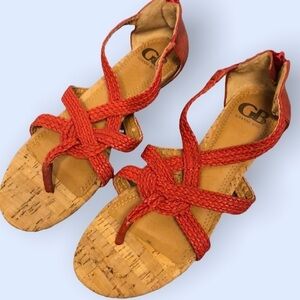 Gianni bini red sandals, sz 9M